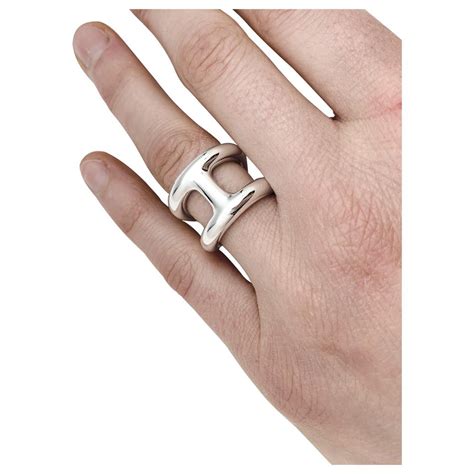 hermes bague or|bague hermes argent maillon.